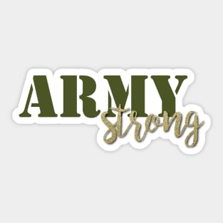 Army Strong - Green/Gold Sticker